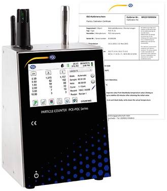 Partikelzähler PCE Instruments PCE-PQC 20EU Luftpartikel, Temperatur, Luftfeuchtigkeit mit Datenloggerfunktion, mit Temperaturmessfunktion, mit USB-Schnittstelle