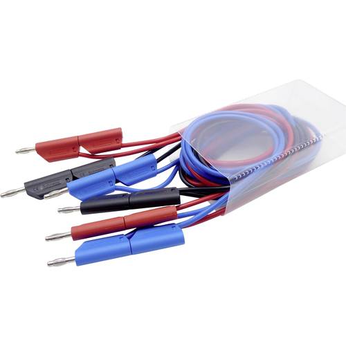 Thumbnail - Schnepp 354 000060 Messleitungs-Set Bananenstecker 4 mm Bananenstecker 4 mm 1.00 m Schwarz, Rot, Blau 1 Set