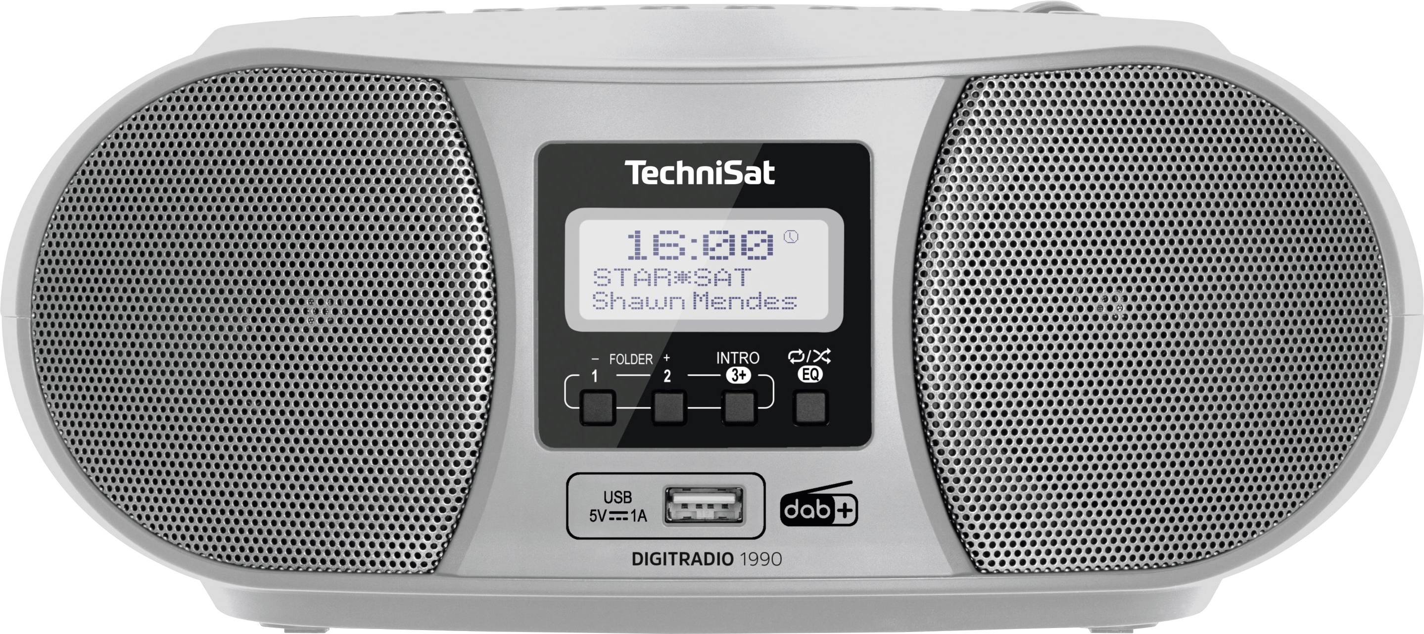TechniSat DIGITRADIO 1990 CD-Radio DAB+, UKW AUX, Bluetooth®, CD, USB  Akku-Ladefunktion, Weckfunktion Silber kaufen