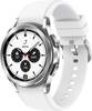 Samsung Galaxy Watch4 Classic - 42 mm - silber - intelligente Uhr mit Ridge Sport Band - Flouroelastomer - weiß - Anzeig