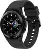 Samsung Galaxy Watch4 Classic - 42 mm - schwarz - intelligente Uhr mit Ridge Sport Band - Flouroelastomer - schwarz - An