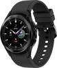Samsung Galaxy Watch4 Classic - 42 mm - schwarz - intelligente Uhr mit Ridge Sport Band - Flouroelastomer - schwarz - An
