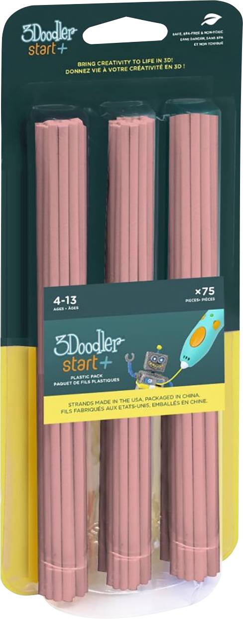 WOBBLEWORKS 3Doodler 3DS-ECO18-BPINK-75 Start Filament PLA Pink 75 St.