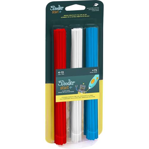 Thumbnail - 3Doodler 3DS-ECO-MIX1-75 Start Mix 1 Filament PLA Rot, Weiß, Blau 75 St.