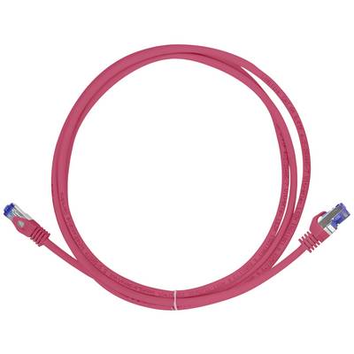 Rotes Ethernet-Kabel mit zwei RJ-45-Steckern.