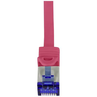 Rotes Netzwerkkabel mit RJ45-Stecker, verwendet für Internet- und Netzwerkverbindungen.