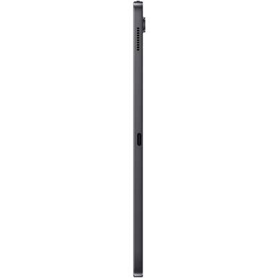 Schwarze, schlanke Powerbank aus seitlicher Ansicht mit einem Ladeanschluss oben und einem Knopf an der Seite.