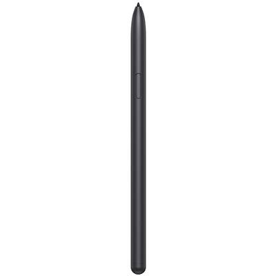 Ein schwarzer Stift mit glattem, modernen Design und schlanker Form, liegt vertikal.