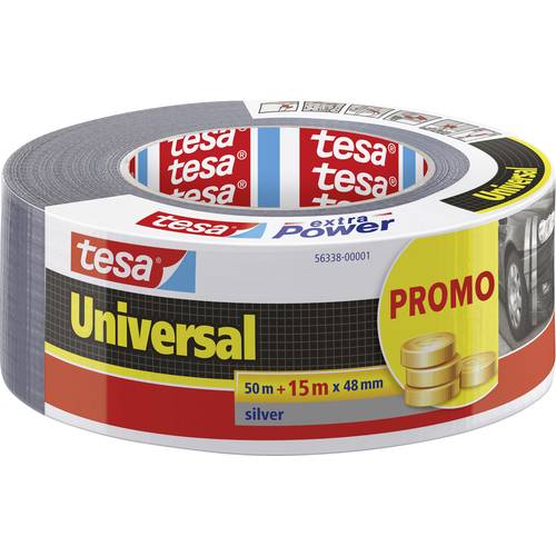 tesa UNIVERSAL 56338-00001-01 Gewebeklebeband Silber (L x B) 65 m x 48 mm 1 St.