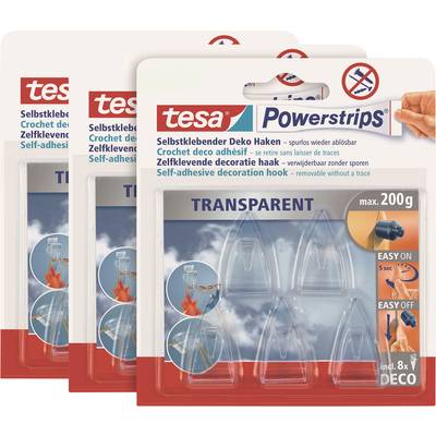 tesa POWERSTRIPS® Klebehaken Small Transparent Inhalt: 15 St. kaufen