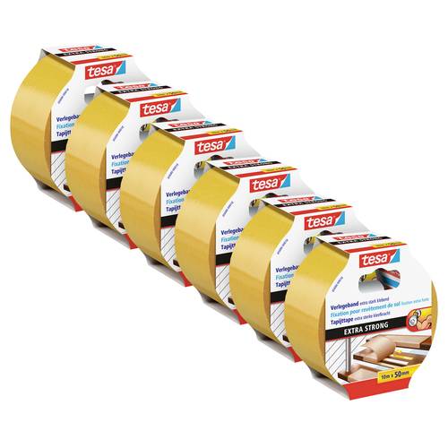 tesa EXTRA STRONG 05686 Doppelseitiges Klebeband (L x B) 10 m x 50 mm 6 St.