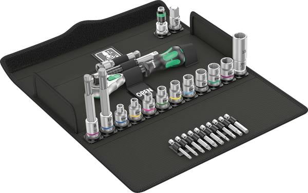 Wera 8100 SB 2 Zyklop Speed-Knarrensatz Steckschlüssel-Bit-Einsatz-Set  3/8" 27teilig 05004175001