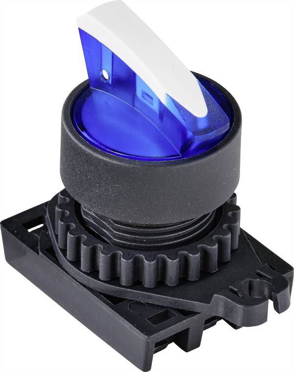 TRU COMPONENTS TC-9860156 S2SRN-L3BB Wahlschalter  Knebel Blau 2 x 45 °  1 St.