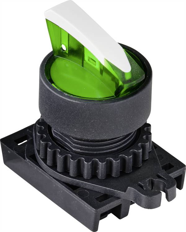 TRU COMPONENTS TC-9860168 S2SRN-L3BG Wahlschalter  Knebel Grün 2 x 45 °  1 St.