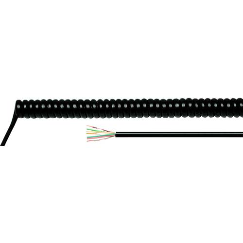 Helukabel 86418 Spiralkabel H05BQ-F 1000 mm / 4000 mm 7 G 1 mm² Schwarz 1 St.