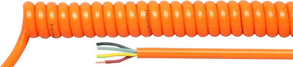 HELU 85294 Spiralkabel H05BQ-F 1000 mm / 4000 mm 2 x 1 mm² Orange 1 St.