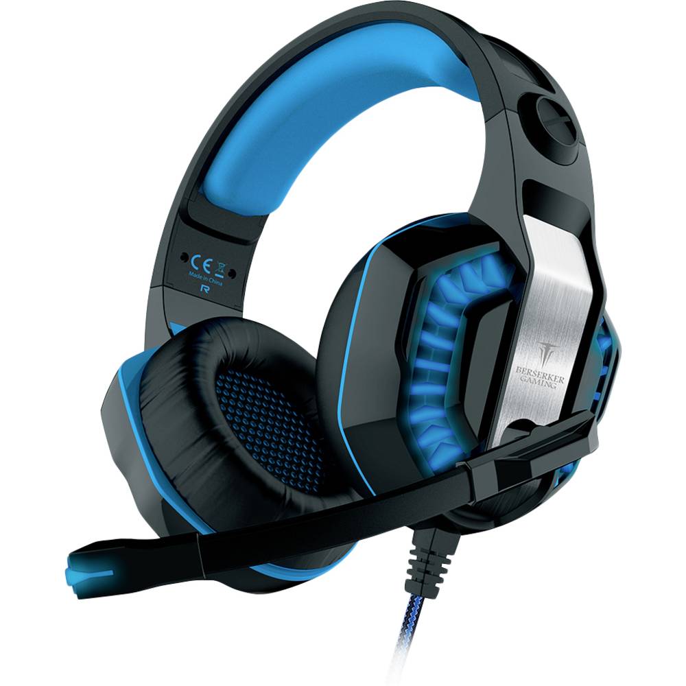 Berserker Gaming FREYER Gaming headset 2x 3.5 jackplug (mic.-hoofdtel.), USB Kabelgebonden, Stereo O
