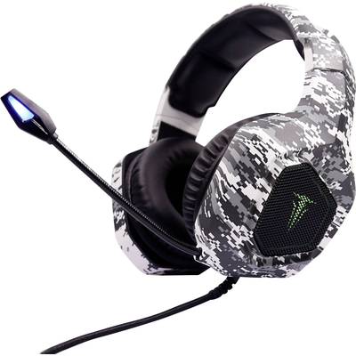 Berserker Gaming ARMY THOR Gaming Over Ear Headset kabelgebunden Stereo Schwarz, Weiß  Lautstärkeregelung