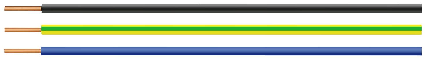 Helukabel 28818-100 Einzelader H07V-U 1 G 10 mm² Grün-Gelb 100 m