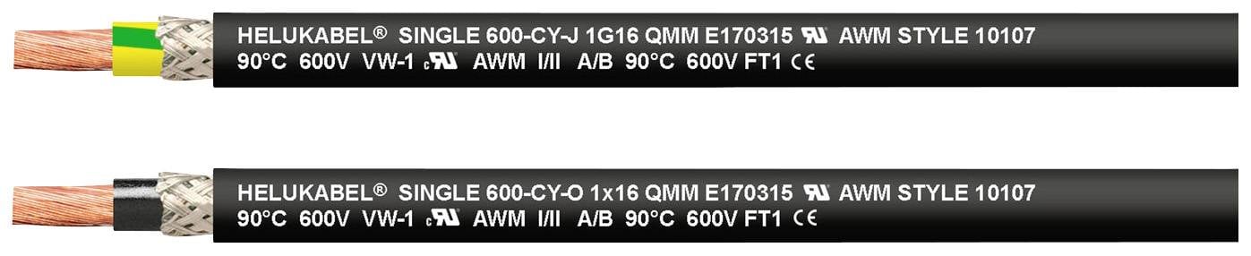 Helukabel 10919-100 Aderleitung SINGLE 600-CY-O 1 x 35 mm² Schwarz 100 m