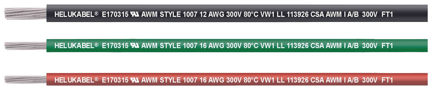 Helukabel 62203-305 Einzelader UL-CSA 1 x 0.518 mm² Braun 305 m