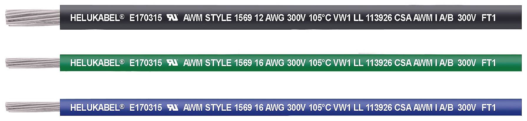 Helukabel 66103-305 Einzelader UL 1569 1 x 0.205 mm² Braun 305 m