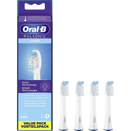 Oral-B Pulsonic Clean Aufsteckbürsten für elektrische Zahnbürste 4 St. Weiß