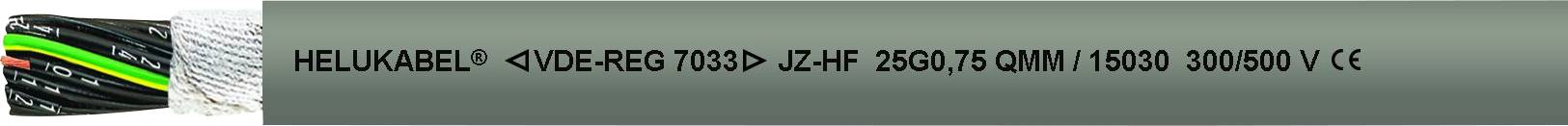 HELUKABEL 15030-1000 Schleppkettenleitung JZ-HF 25 G 0.75 mm² Grau 1000 m