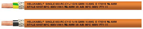 HELU 69642 Schleppkettenleitung Single 602-RC-CY-O 1 x 70 mm² Orange 100 m
