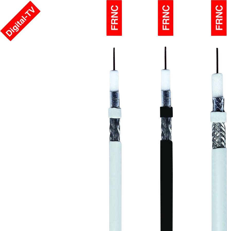 HELU 40019 Koaxialkabel Außen-Durchmesser: 6.80 mm 75 Ω Schwarz 100 m