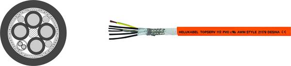 HELU TOPSERV® 112 Servoleitung 4 G 1.5 mm² + 2 x 0.5 mm² Orange 707222 100 m