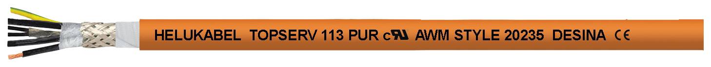 Helukabel TOPSERV® 113 Servoleitung 4 G 2.5 mm² + 2 x 0.5 mm² Orange 707230 500 m