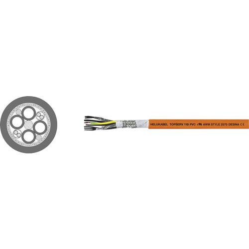 HELU TOPSERV® 119 Servoleitung 4 G 1 mm² + 4 x 0.75 mm² Orange 707290 500 m
