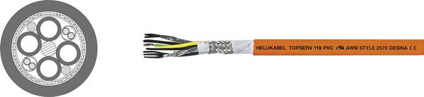 HELU TOPSERV® 119 Servoleitung 4 G 1.5 mm² + 4 x 0.75 mm² Orange 707291 50 m