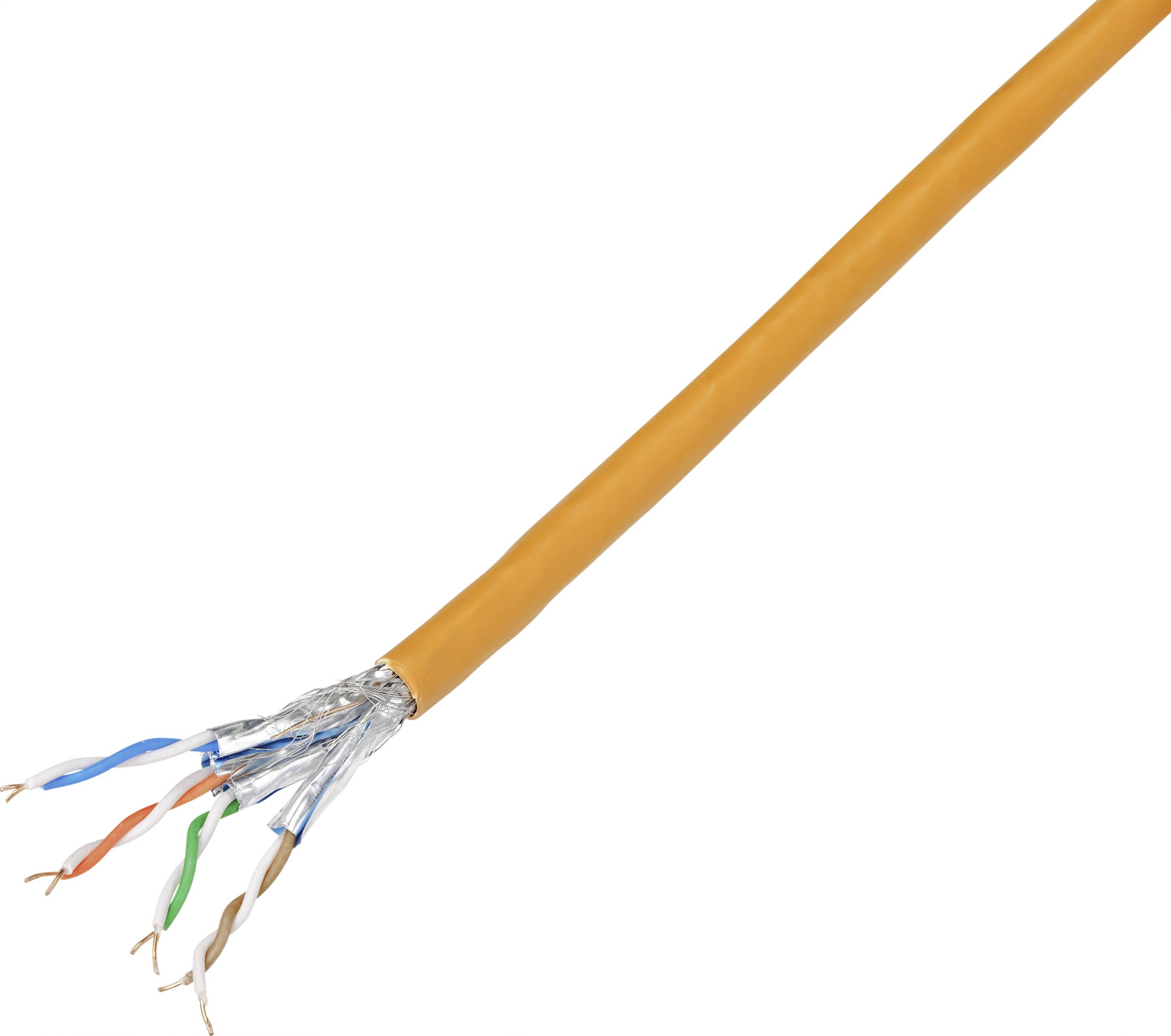 TRU COMPONENTS TC-9878240 Netzwerkkabel CAT 7 4 x 2 x 0.26 mm² Orange 100 m