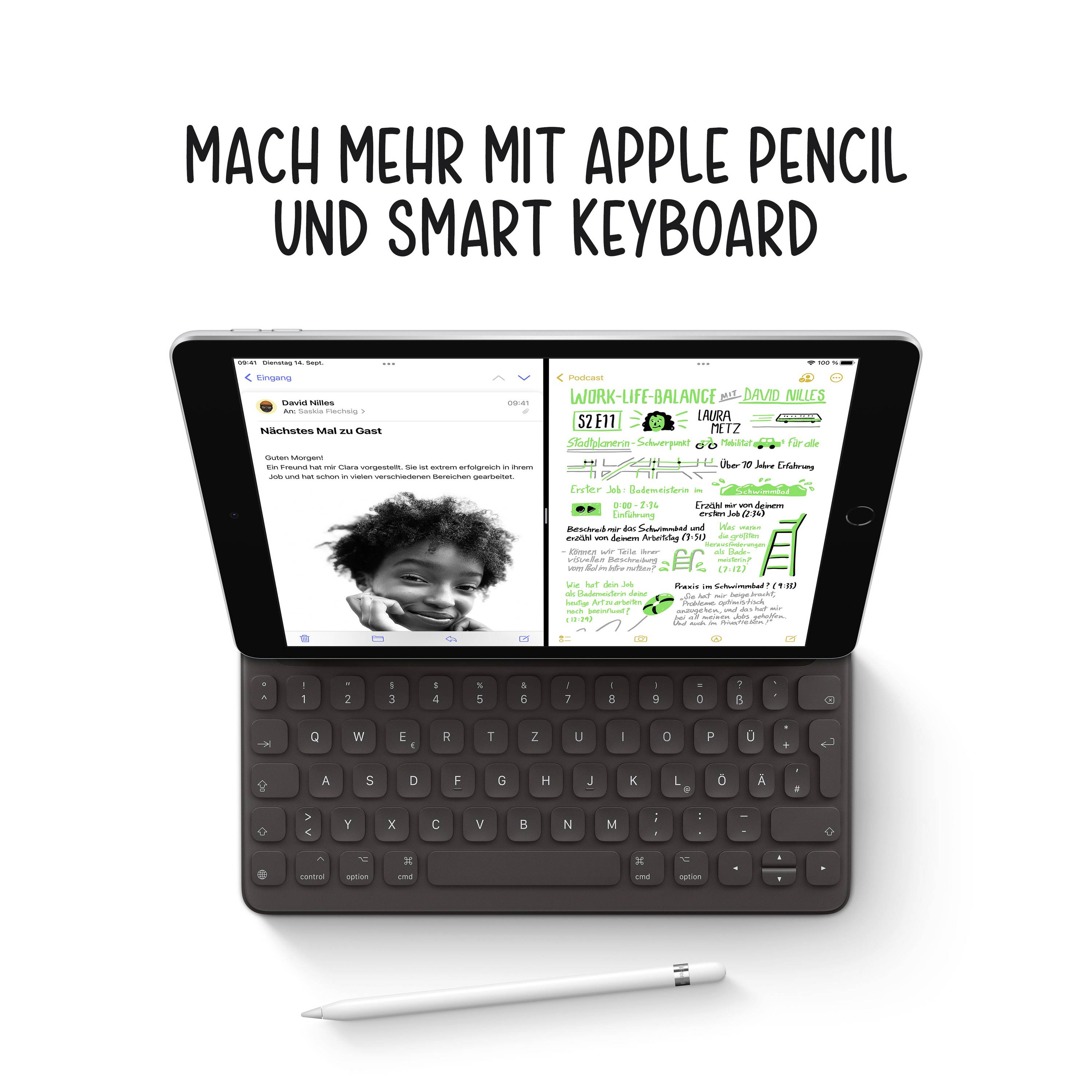 Apple iPad 10.2 (9. Generation, 2021) WiFi + Cellular 64 GB Space Grau 25.9 cm (10.2 Zoll) 2160 x 1620 Pixel-8