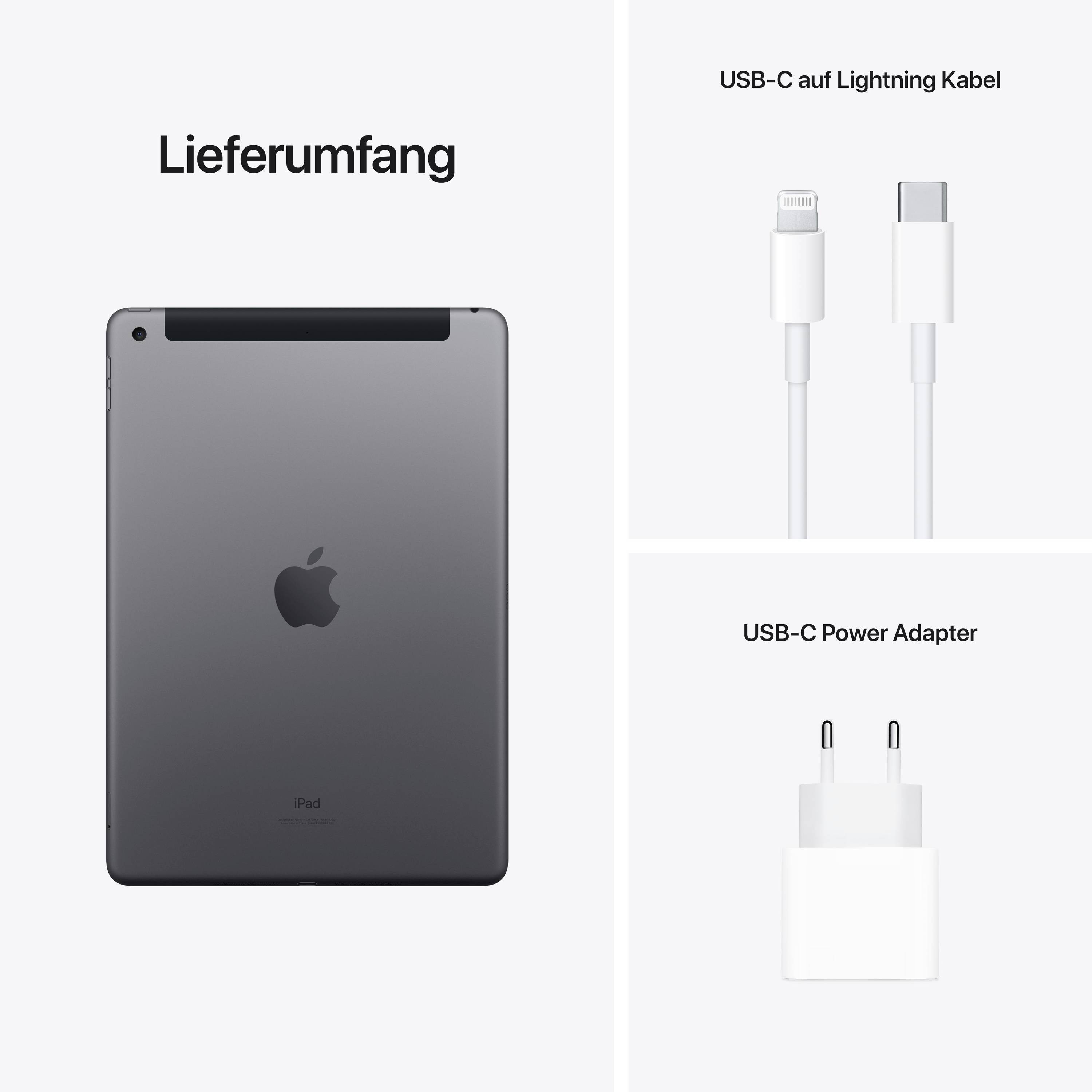 Apple iPad 10.2 (9. Generation, 2021) WiFi + Cellular 64 GB Space Grau 25.9 cm (10.2 Zoll) 2160 x 1620 Pixel-9