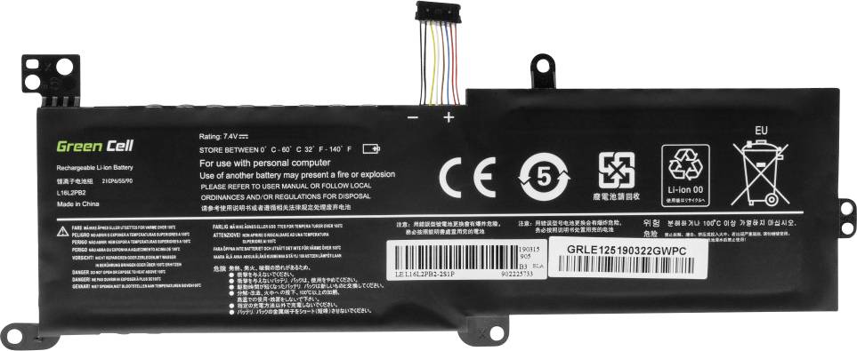 'Akkulabel mit Sicherheitswarnungen und Spezifikationen, darunter Nennkapazität, Spannung und Marke. Hinweis, nicht mit anderen Batterien zu mischen.'