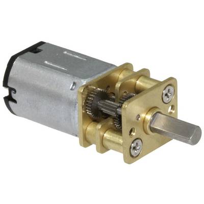 Kleiner Elektromotor mit Metallgetriebe und Welle, geeignet für präzise mechanische Anwendungen.