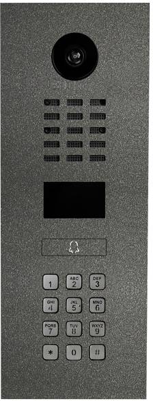 DoorBird D2101KV IP-Video-Türsprechanlage LAN Außeneinheit Edelstahl V2A, DB703 Eisenglimmer (seidenmatt)