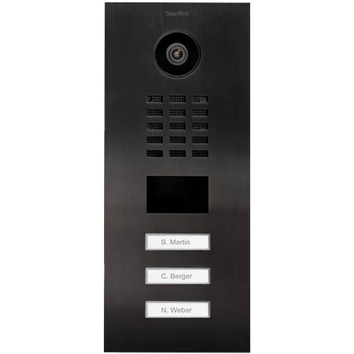 Thumbnail - DoorBird D2103V IP-Video-Türsprechanlage LAN Außeneinheit Edelstahl V2A (gebürstet), Titan-Optik