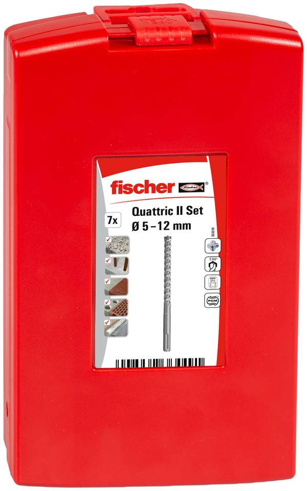 Fischer Quattric II 553210 Hammerbohrer 5 mm, 6 mm, 8 mm, 10 mm, 12 mm SDS-Plus 1 St.