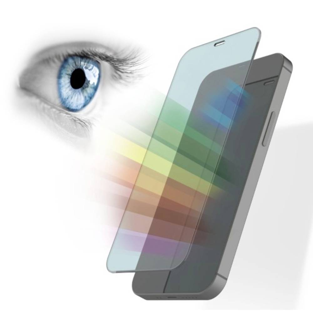 Hama Anti-Bluelight+Antibakt. Screenprotector (glas) Geschikt voor: Apple iPhone 13 mini 1 stuk(s)