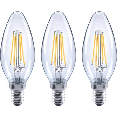 Sygonix SY-4945174 LED EEK E (A - G) E14 Kerzenform 4 W = 40 W Warmweiß (Ø x H) 35 mm x 100 mm 3 St.