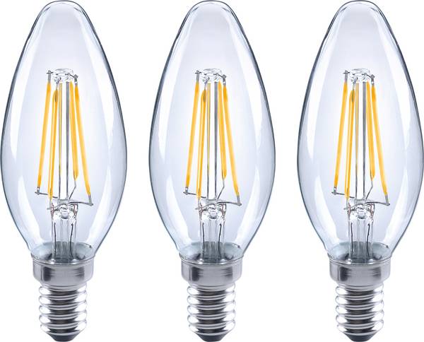 Sygonix SY-4945174 LED EEK E (A - G) E14 Kerzenform 4 W = 40 W Warmweiß (Ø x H) 35 mm x 100 mm  3 St.
