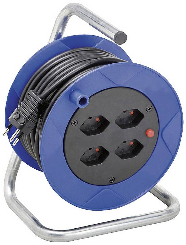 Brennenstuhl 1079172 Kabeltrommel 15 m Schwarz Schweiz-Stecker