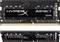 'Zwei schwarze DDR4-RAM-Module der Marke HyperX Impact, zeigen obere und seitliche Ansichten mit sichtbaren Kontakten und Schaltkreisen.'