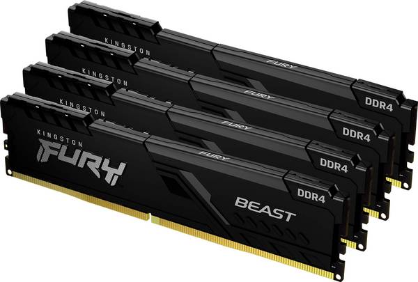 Kingston FURY Beast PC-Arbeitsspeicher Kit DDR4 128 GB 4 x 32 GB 3600 MHz 288pin DIMM CL18 KF436C18BBK4/128