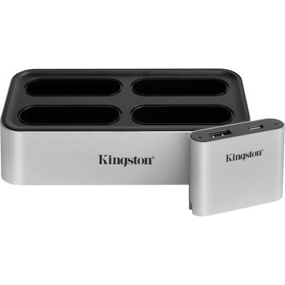 Kingston Kingston Externer Speicherkartenleser / Hub USB-C™ USB 3.2 (Gen 2) Silber-Schwarz