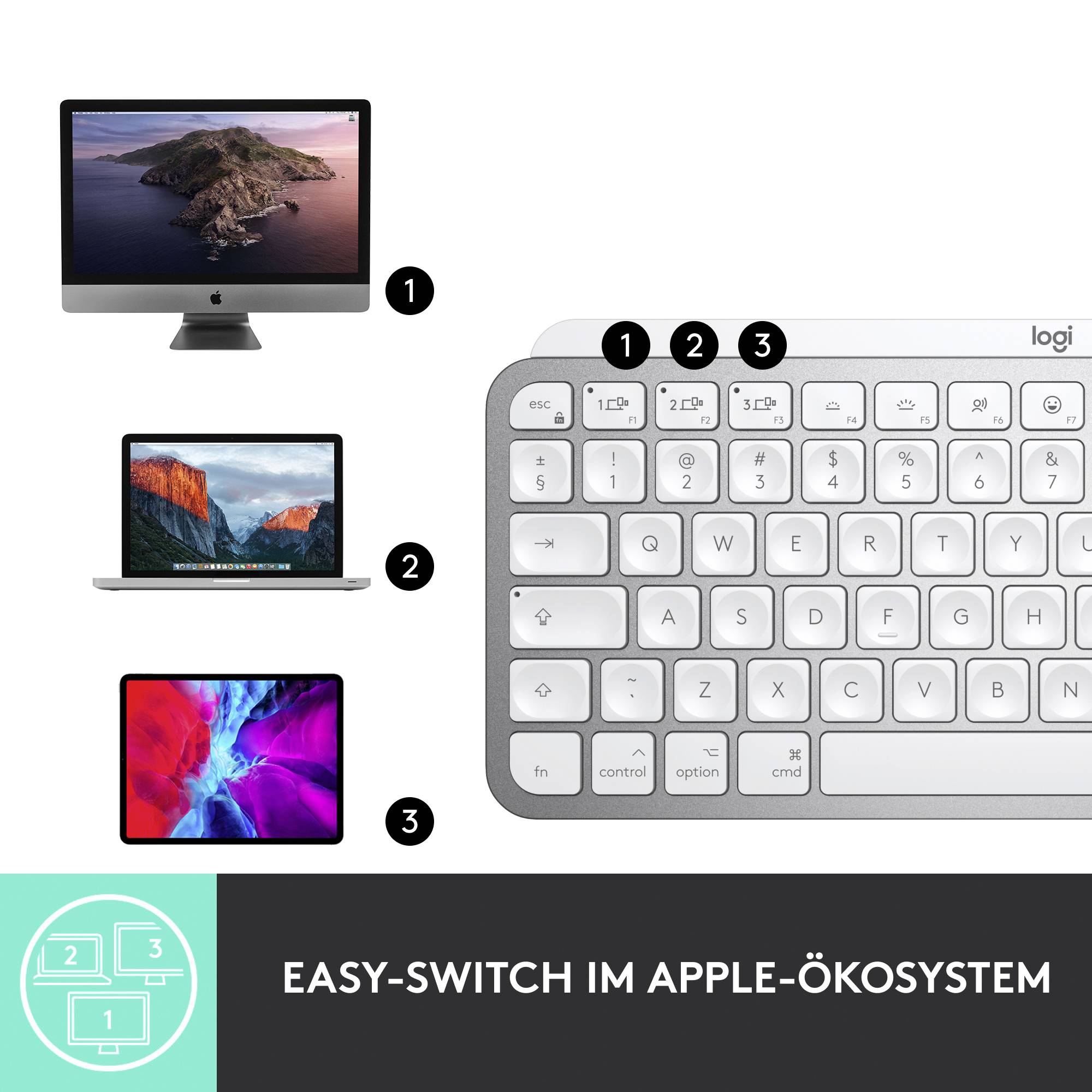 Logitech MX Keys Mini for Mac - Tastatur - hinterleuchtet-10